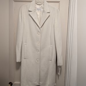 Calvin Klein ladies angora/wool blend coat, Sz 12 NWT
